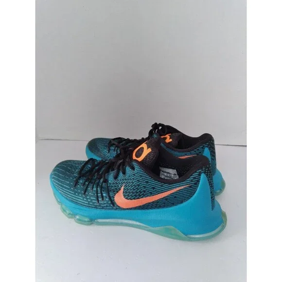 Nike KD 8 Basketball Shoes Blue Lagoon‎ Bright Citrus Athletic Sneakers
